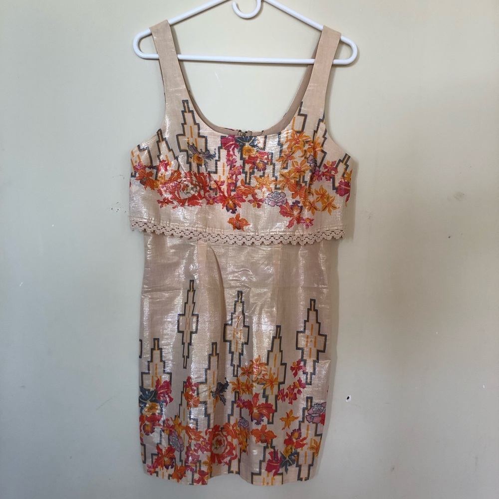Free people shimmer flower mid thigh dress